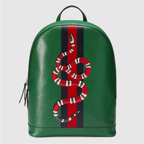 green gucci snake backpack|gucci snake and web backpack.